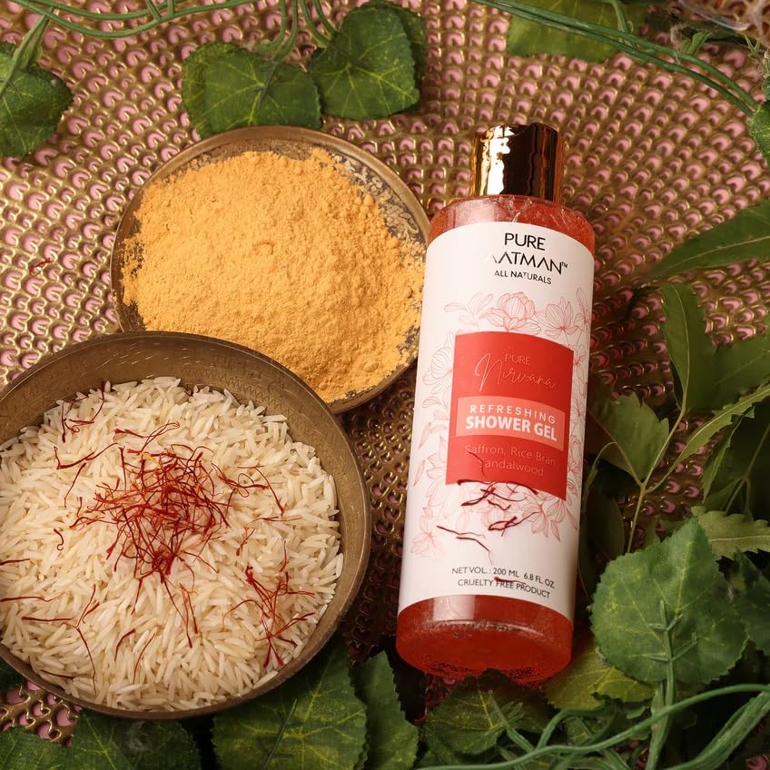 Pure Aatman Refreshing, soft & gentle shower gel for nourishment Deep Cleansing Body Wash for Daily Bathing Use (200ml)