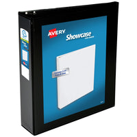 Avery Economy Showcase View 3 Ring Binder, 2 Inch Slant Rings, 1 Black Binder (19700) 2