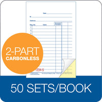 Adams General Purpose Sales Book, 2-Part, Carbonless, White/Canary, 3-11/32 x 5-5/8 Inches, 50 Sets/Book, 3 Books (DC3530) 1