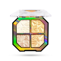 Seven Seas Moon Face Shimmery Highlighter & Eyeshadow Palette | Highly blend-able | Highlighter Palette For Women (Multicolor 01, 12g)