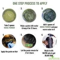 Shudh Online Indigo and Henna Powder Organic for Hair Colour (50 Grams each - 100 grams), Avuri and Mehandi, Neela Amari, Natural Mehndi, Neel Patti, Cassia Obovata, Neelayamari, Neli Aku