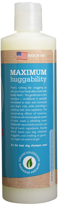Buddy Wash 2-in-1 Dog Shampoo and Conditioner for Dog Grooming, Rosemary & Mint, 16 oz. Bottle
