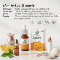 Zenaum Essences 100% Natural Orange Therapeutic Grade Essential Oil | 15ml (Pack of 2)| Mood Uplifting, Skin Brightening & Aromatherapy Sourced from Andhra Pradesh, India | GMP, ISO & IFRA Certified