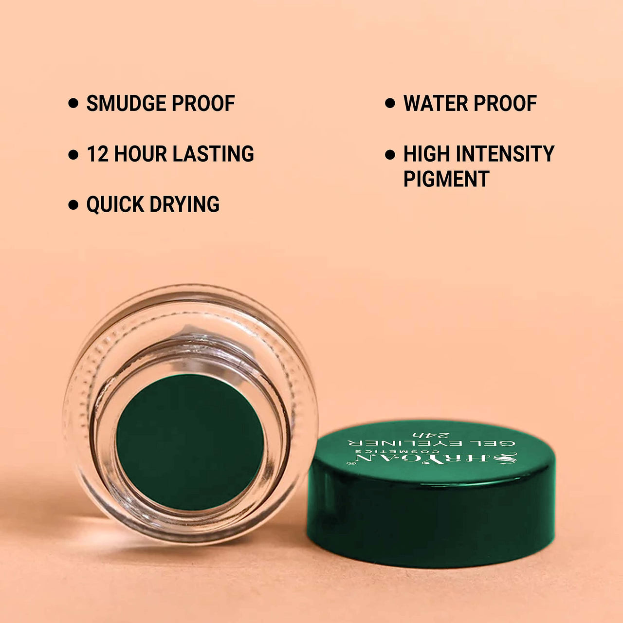 Shryoan 24-Hour Gel Eyeliner Duo - Black and Brown| Long-Lasting, Smudge-Proof | Gel Formula for Dramatic Eye Looks | Glossy Finish, Intense Colour |Travel Size - 4gm (Each)