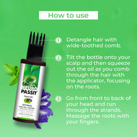 Passion Indulge Natural Neuropassit NTstress Hair fall control & Cooling oil, Reduce Stress & Anxiety | Anti Dandruff | Promote Good Sleep | Natural & Vegan | All Hair Type - 100ml