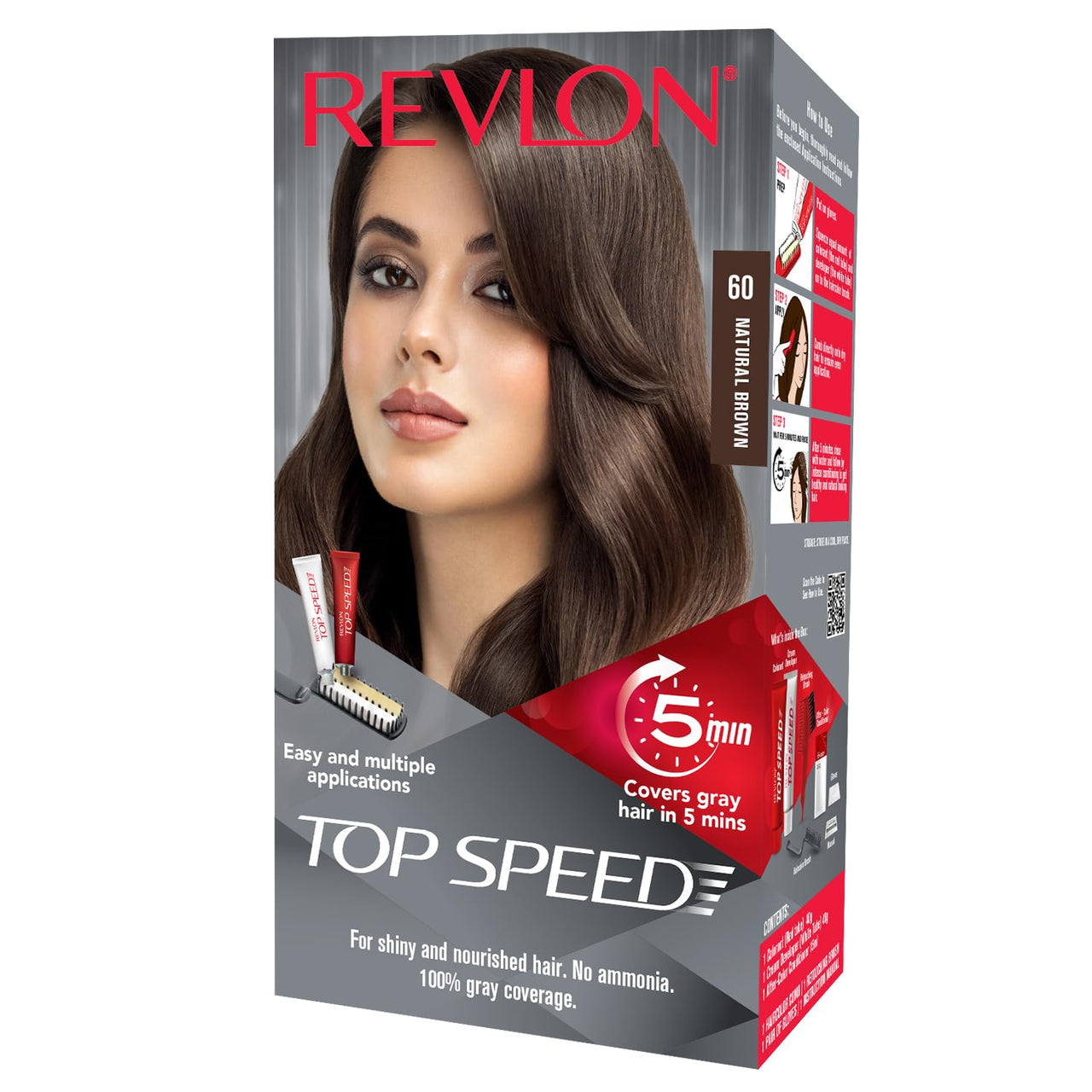 Revlon Top Speed Hair Color - Women-Natural Brown 60