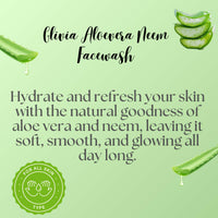 Glivia Aloe Vera & Neem Face Wash – Hydrating, Soothing & Purifying Cleanser for Acne & Oily Skin, Gentle Herbal Face Wash, 100 ML