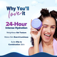 Aqualogica Illuminate + Hydra Gel Moisturizer with Wild Berries & Alpha Arbutin | 24 Hour Intense Hydration | Water-Like Gel Texture | Non-Sticky & Quick Absorbing for Luminous Skin | 200 g