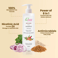 La Pink Methi Dana 8-in-1 Anti Hair Fall Shampoo | Strengthens Roots, Boosts Volume & Reduces Hair Fall | 100% Microplastic-Free | For Men & Women, All Hair Types | 250ml