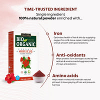 INDUS VALLEY Bio Organic Non-Toxic Aloe Vera Gel for Acne, Scars, Glowing & Radiant Skin Treatment & Hibiscus Powder | Hibiscus rosa-sinensis (175ml+ 100g)
