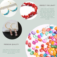 Yholin Irregular Stone Chips Beads Bulk - Hole Drilled Black Shell Chips, Crystal Tumbled Chips Stone Healing Crushed Rock Beads for DIY Craft Earring Jewelry Making and Home Decor,1 Strand