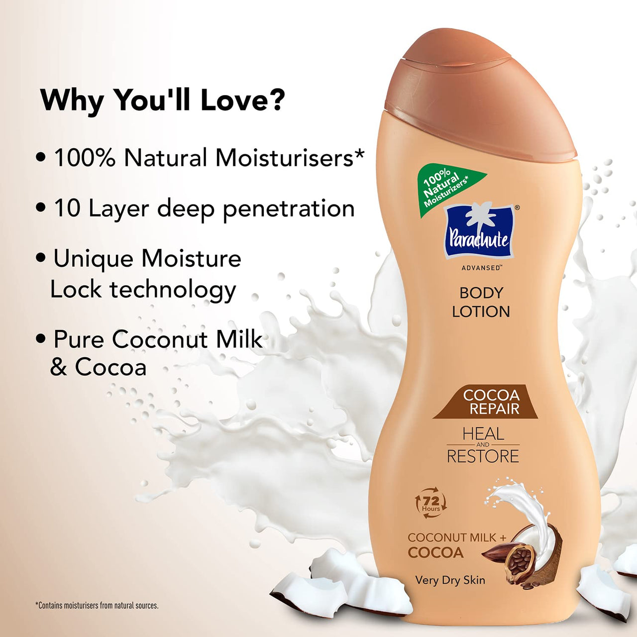 Parachute Advansed Cocoa Repair Body Lotion, Intense Moisture, 250ml