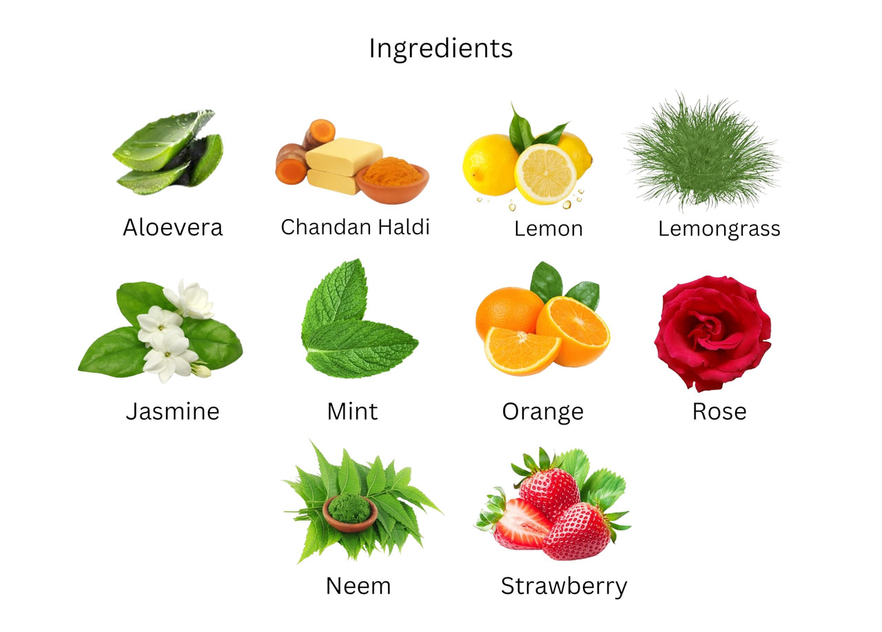 Khadi Care Handmade Herbal Soap Combo | Assorted Natural Soap Gift Set | Enriched with Essential Oils | 125g*10 | Pack of 10