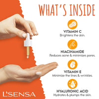 L'SENSA 7 in1 Youth Complex™ Vitamin C Serum with Hyaluronic Acid, Niacinamide,Tripeptide-5, Ferulic Acid, Vitamin-E for Anti-Ageing, Anti-Wrinkle and Anti-Spots| For All Skin Types - 10ml