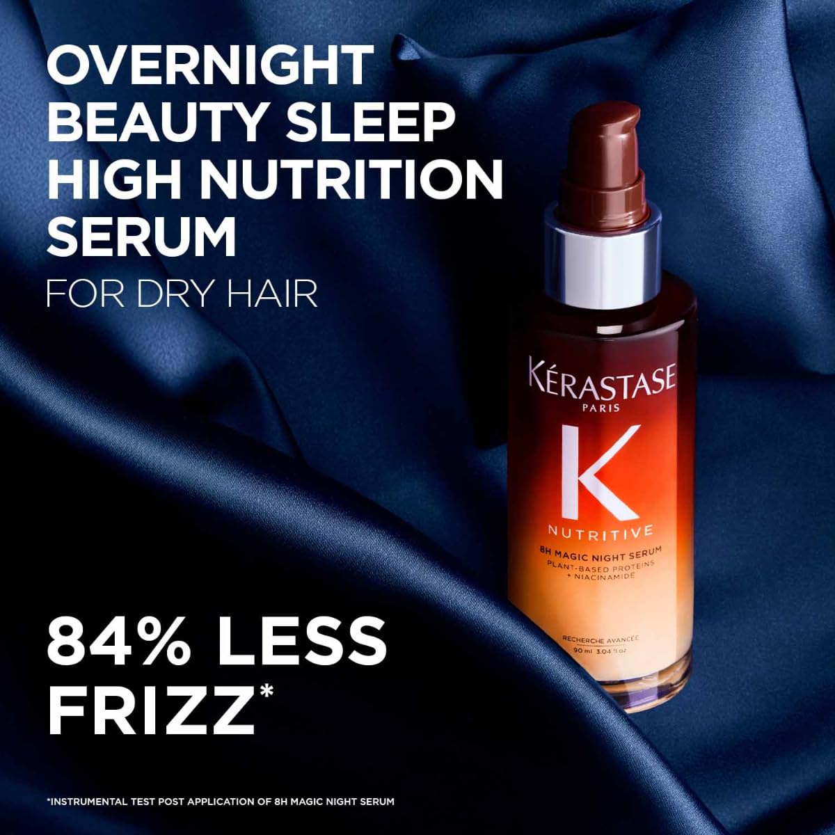 Kérastase Nutritive 8H Magic Night Hair Serum 90ml | Nourishing Overnight Hair Serum for Dry Hair | Infused with Plant-Based Proteins, Niacinamide & Glycerin