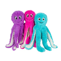 Best Pet Supplies OctoMutant Crinkle Plush Dog Toys for Interactive Play, Puppy and Senior Indoor Play, Soft Head Stuffing, Cute and Cuddly - Bundle (Fuchsia, Purple, Turquoise) Octomutant (Fuchsia, Purple, Turquoise) Large