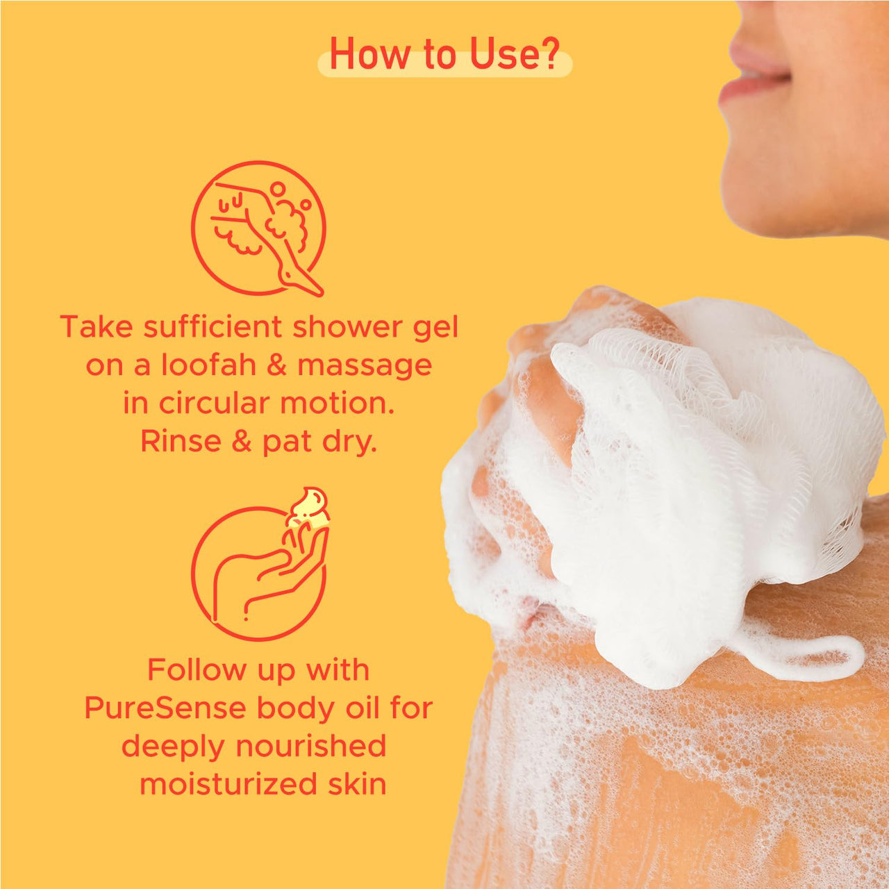 PureSense Vitamin C + Niacinamide Grapefruit Squeeze Body Wash Shower Gel | Deeply Cleans | Soft & Youthful Skin | Evens Skin Tone | No Paraben | All Skin Types | For Men & Women | 310ml