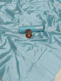 Avantika Fashion Women's  Soft Lichi Silk Banarasi Kanjivaram Saree With Blouse Piece