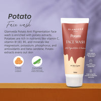 Glamveda Anti pigmentation Face wash combo | For Reduces dark spots & Blemishes | Set of 2 Items | Salicylic Acid & Potato face wash