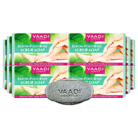 Vaadi Herbals Elbow-Foot-Knee Scrub Soap with Almond and Walnut, 75g (Pack of 12)