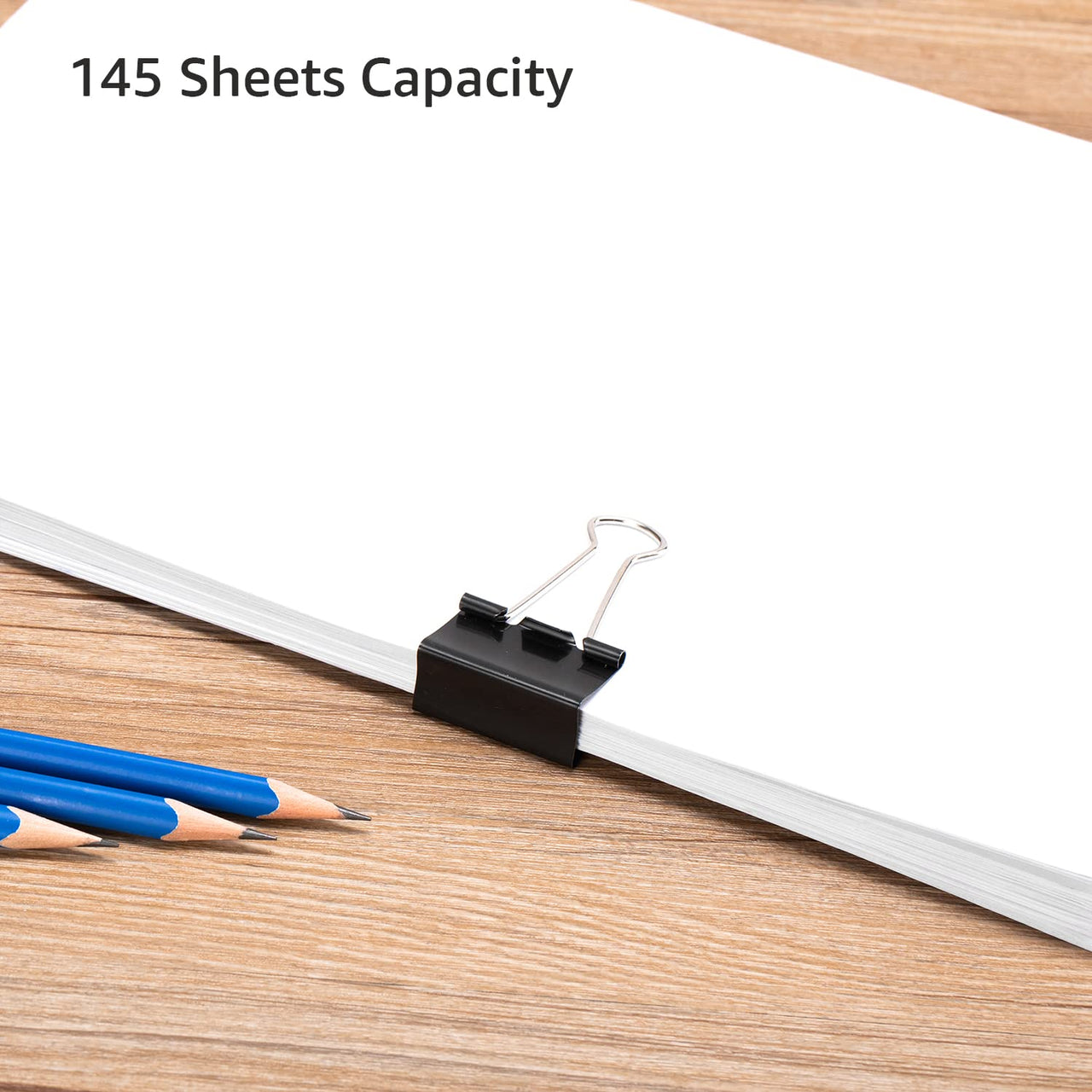 Basics Binder Paper Clips, Medium Clip (Small Box), 24 Count, 2 Pack of 12, Black Medium Clips (2-Pack)