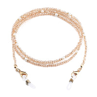 humlbird Mask Lanyard Eye Glasses String Holder Healing Crystal Beaded Eyeglass Necklace Chains with Pearl for Women Yellow