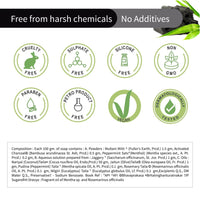 Ayouthveda Charcoal Detox Soap | A Powerful Blend of CharcoalJaggery & Five Nourishing Oils | Handmade Castile Soap Without Any Harsh Chemical | For Clear & Dirt Free Skin (Pack Of 5-110g each)