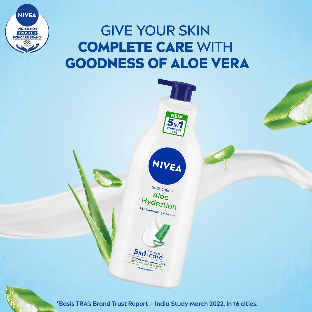 NIVEA Aloe Hydration Body Lotion 600 ml | 48 H Moisturization | Refreshing Hydration | Non Sticky Feel | With Goodness of Aloe Vera For Instant Hydration In Summer | For Men & Women (Pack of 2)