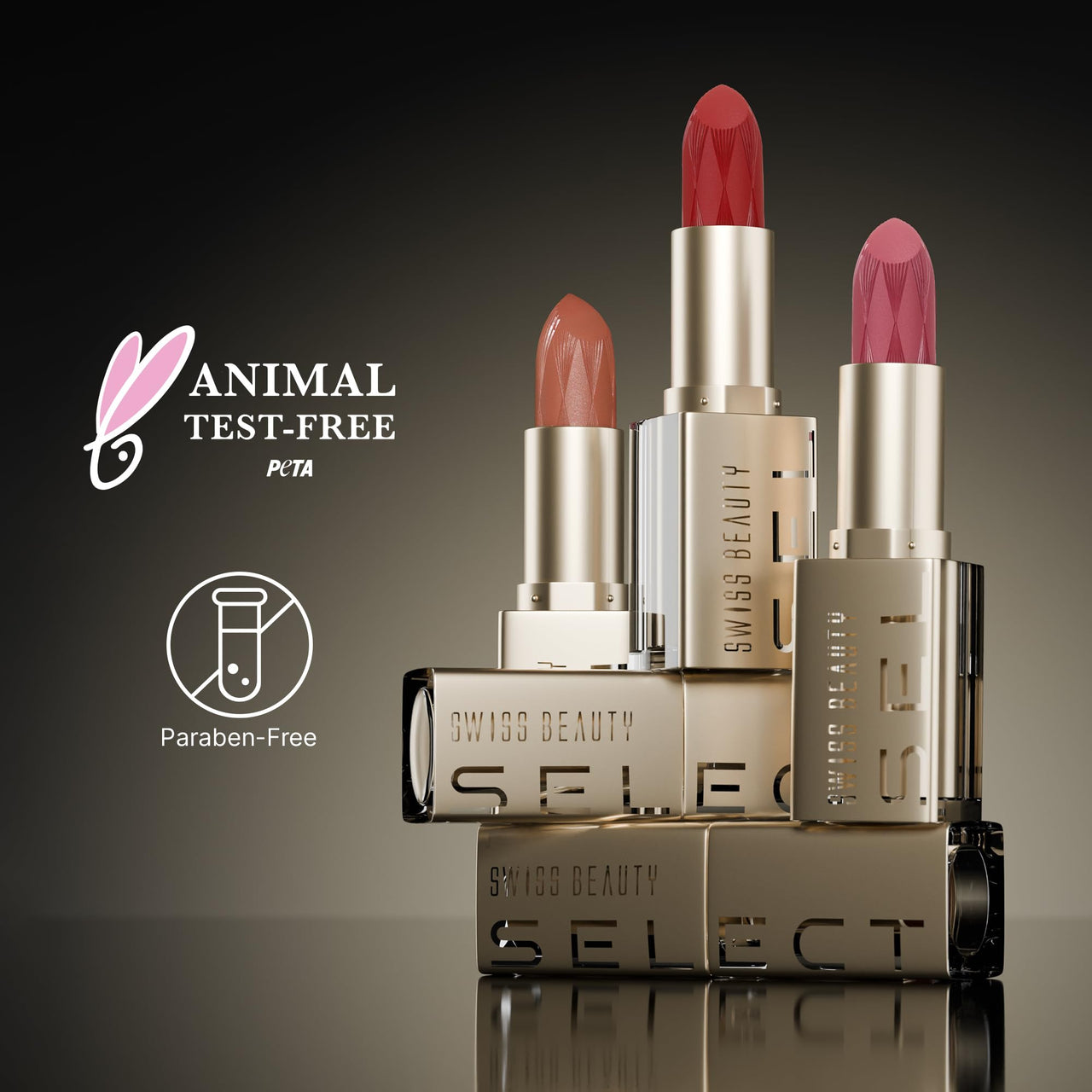 Swiss Beauty Select Crème Touch Hydrating Lipstick | With Vitamin E and Tea Tree Oil | High -shine finish | shade- Delightful Plum, 3g |