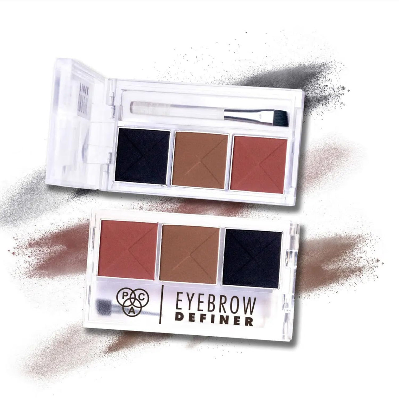 PAC Eyebrow Definer Palette (3 colors) | Angled Brush to Fill, Sculpt & Define Natural Looking Brows | | 3G