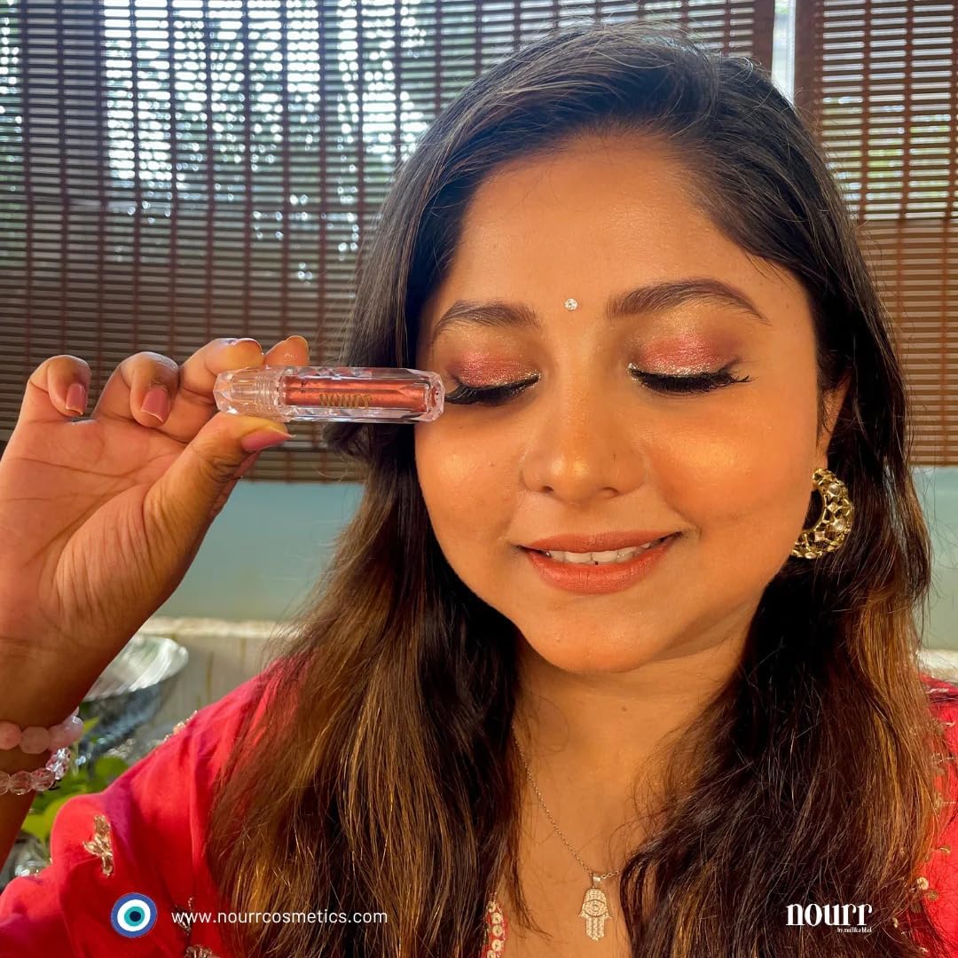 Nourr Eyeshadow | Intense Glitter Impact | Long-Lasting & Smudge-Proof | Paraben-Free | Versatile Eye Makeup (Glitter Eye Shadow - Starry Nights - Shade 1)