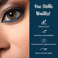 FACES CANADA Ultime Pro Intense Gel Kajal With Smudger & Sharpener - Blue, 1.2 g | 24 Hr Long Stay | Waterproof & Smudgeproof | One Swipe Smooth Application | 3-in-1 Kajal, Eyeliner, Smokey Eyeshadow