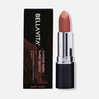 BELLAVITA Comfort Matte Bullet Lipstick| Intense Colour| Creamy Matte Finish| Intense Moisturisation| Smooth Glide| Lipsticks for Women| 4 Hr Stay, Just Nude, 4.2 gm