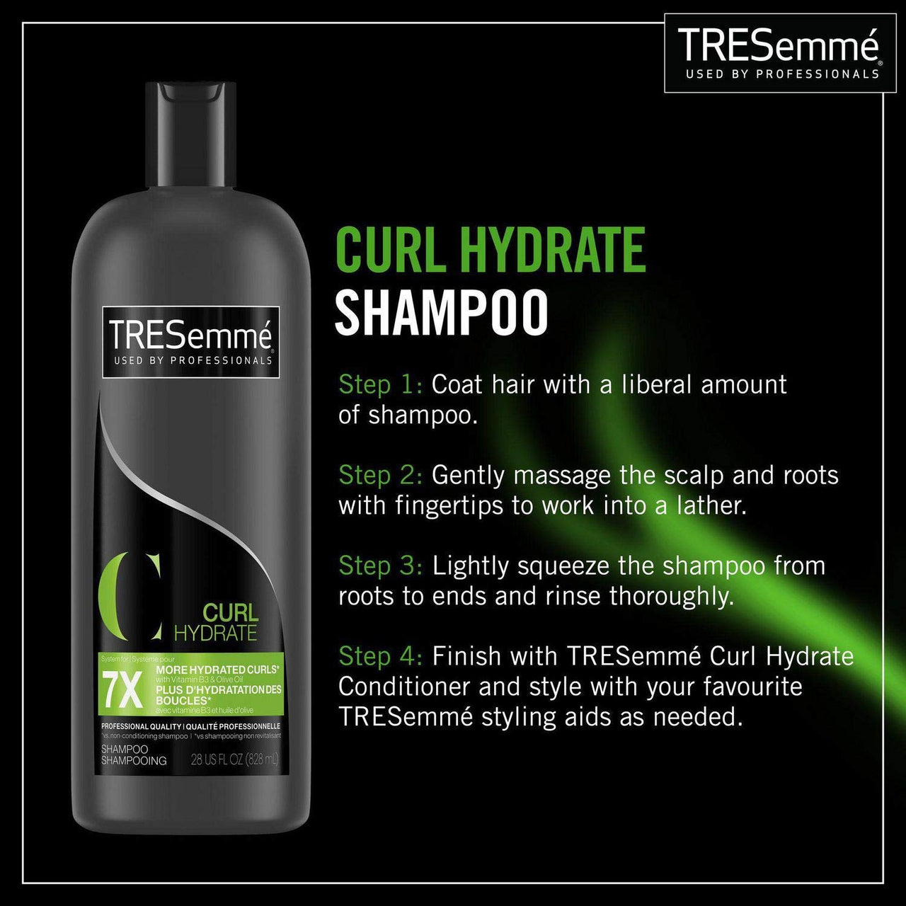 Tresemme Hair shampoo 828ml | For Normal to Curly Hair | Treatment Conditoner for Men and Women (Flawless Curls)