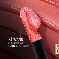 Lakmé Glitterati Lip Glaze, glossy finish, 3D crystal shine, for fuller & fabulous lips, non sticky, with vegan collagen for instantly plump lips, lip gloss, Hot Pink Cosmo