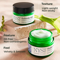 XYST Aquaxyl & Hyaluronic Acid Day Moisturizer for Hydration 50gm | Niacinamide & Pro Vitamin B5 | 100% Vegan, Oil free Face Cream | Women & Men | Derma certified | All skin types