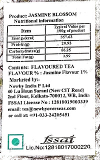 Newby Jasmine Blossom Green Tea, 50 Biodegradable Herbal Tea Bags A Smooth and Delicate Tea with Sweet Jasmine Aroma