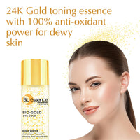 Bio-essence 24K Gold Face Toner – Pore Tightening, with Niacinamide, Hyaluronic Acid, Peptides & Antioxidants – Anti-Ageing, For All Skin Types, 100ml