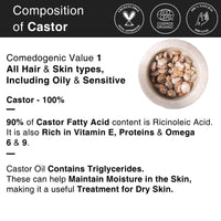 Soulflower Organic Castor Hair Oil 225ml | Cold-Pressed & Clinically Proven for Hair Growth | Stronger Hair, Skin Hydration & Nail Care | 100% Pure & Natural | No Mineral Oil or Parabens