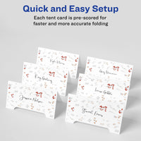 Avery Printable Arched Tent Cards with Sure Feed Technology, 2-1/16