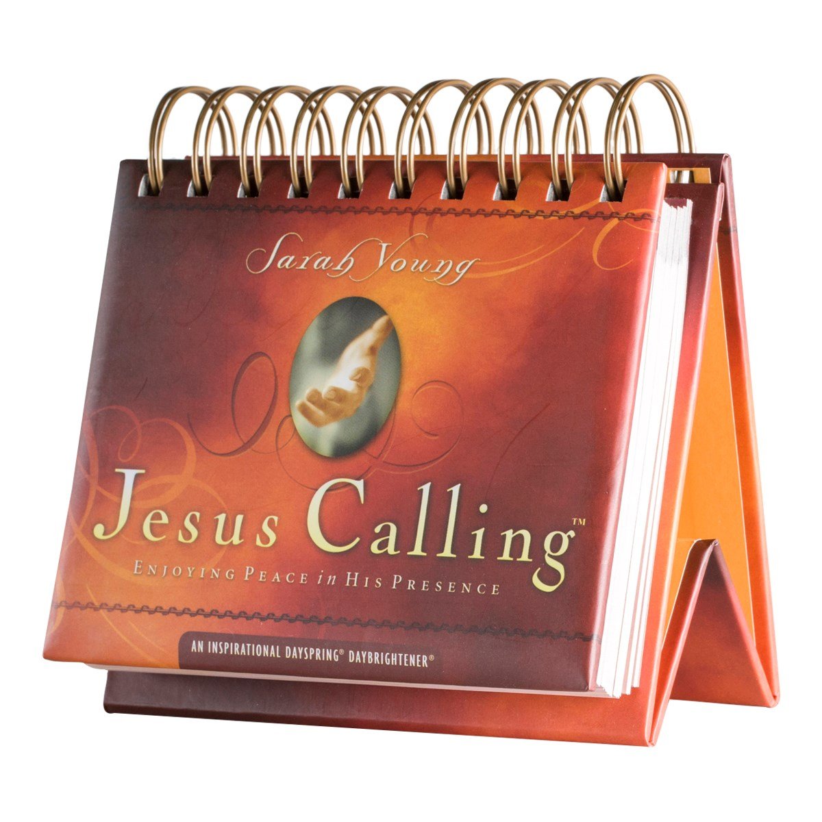 DaySpring - Sarah Young - Jesus Calling: Enjoying Peace in His Presence - An Inspriational DaySpring DayBrightener - Perpetual Calendar (75621) 5 1/2" x 5 1/4" x 1 1/2"