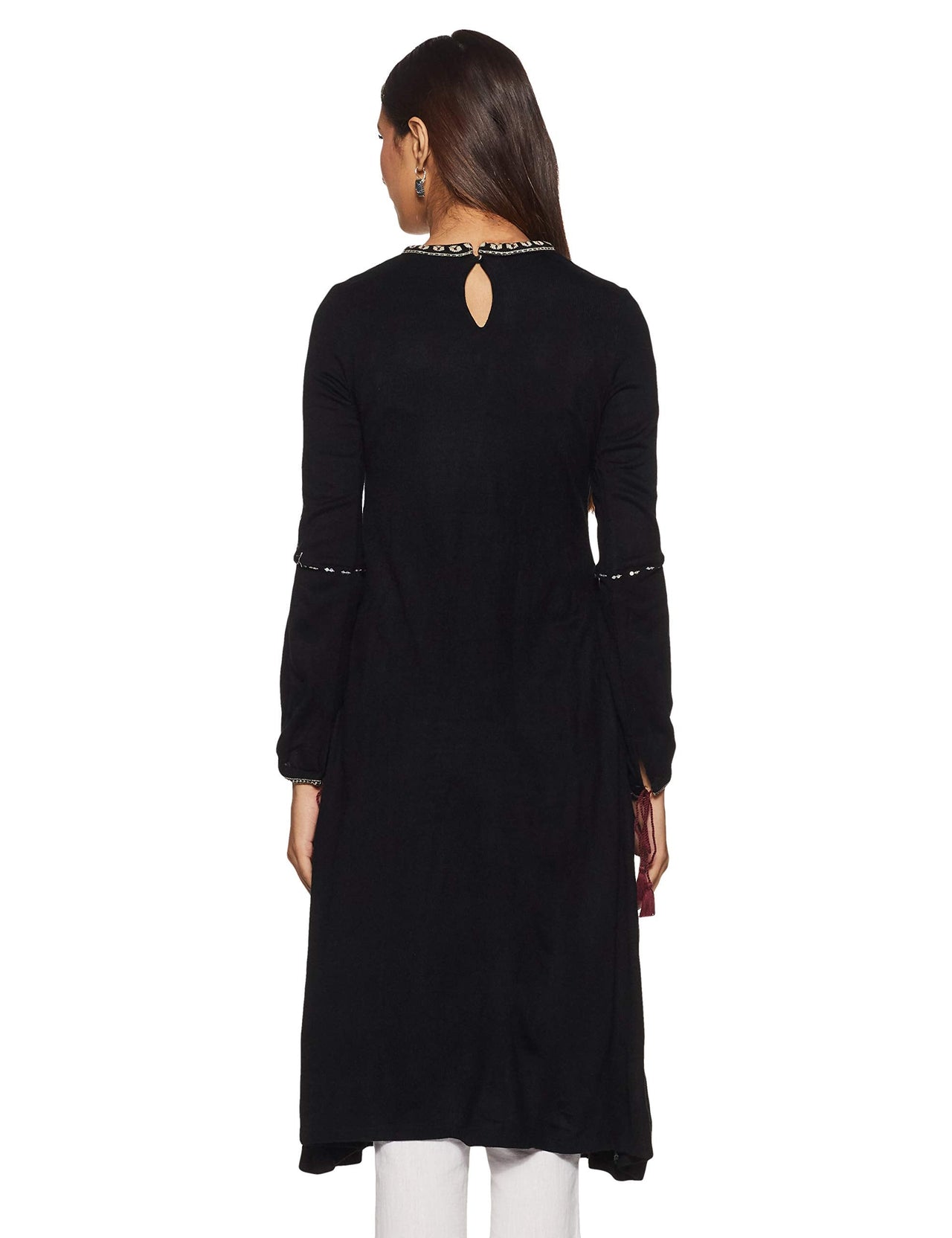 W for Woman Women's  Synthetic Straight Kurta