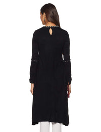 W for Woman Women's  Synthetic Straight Kurta