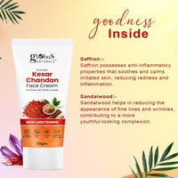 Globus Naturals Daily Glow Kesar Chandan Face Cream with SPF, Skin Lightening Formula For All Skin Types, 50 gm (Pack of 2)