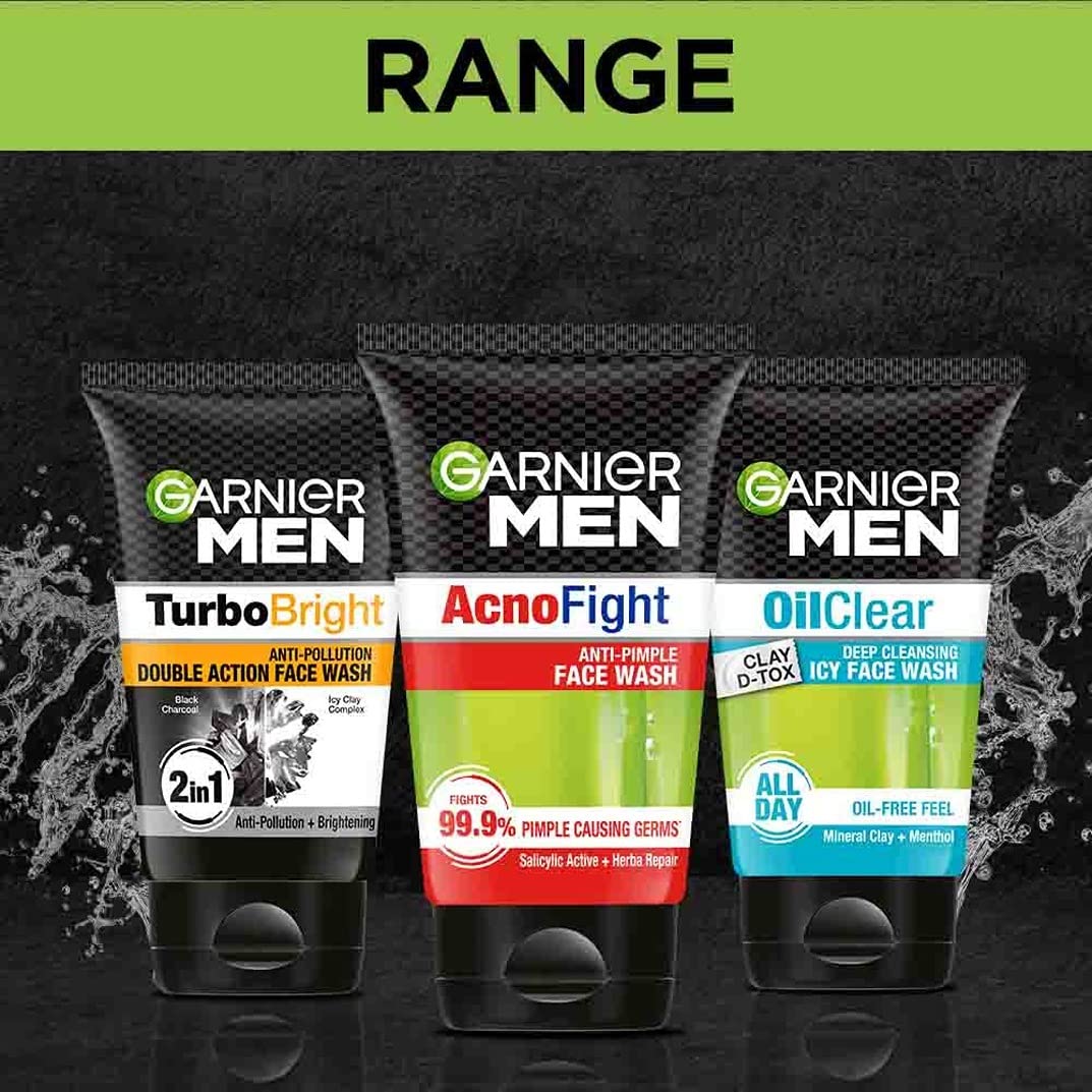 Garnier Men Acno Fight Anti-Pimple Facewash, 50gm