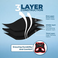 Voyager Step-in Air Dog Harness - All Weather Mesh Step in Vest Harness for Small and Medium Dogs by Best Pet Supplies - Red Trim, M Harness (Black/Red Trim) M (Chest: 16 - 18