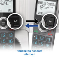 AT&T GL2101-2 DECT 6.0 2-Handset Cordless Home Phone with Call Block, Caller ID, Full-Duplex Handset Speakerphone, 2