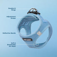 Voyager Step-in Air Dog Harness - All Weather Mesh Step in Vest Harness for Small and Medium Dogs by Best Pet Supplies - Harness (Baby Blue), X-Large Harness (Baby Blue) XL (Chest: 20.5 - 23