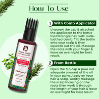 Passion Indulge Rosemary Hair oil for hair growth with Biotin | 100ml Hair Proteiniz | Reduces Hair Fall, Breakage, Promotes Hair growth naturally | Ayurvedic & Natural Hair Oil