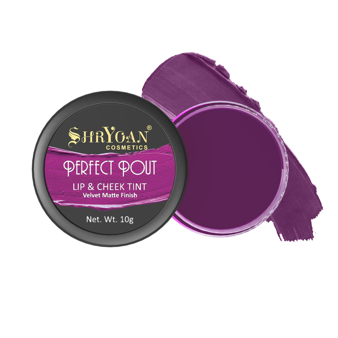 Shryoan Perfect Pout Lip and Cheek Tint Creamy Matte| Matte Lip & Cheek Tint with Easily Blendable and Light Weight, & Cruelty-Free (10g) (Shade 06)